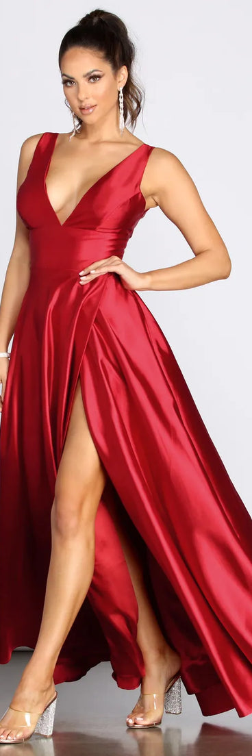 Cami Ravishing Satin Wrap Dress