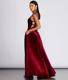 Dakota Velvet Lace Up Evening Gown