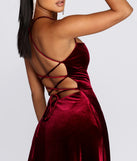 Dakota Velvet Lace Up Evening Gown