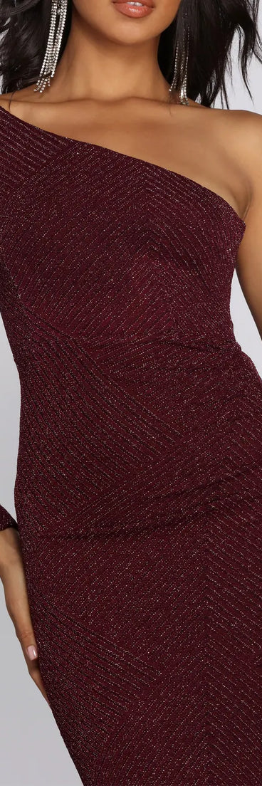 Brigitte Metallic Evening Gown