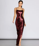 Ash High Slit Sequin Dress