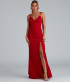 Evanna Formal Crepe Ruched Dress