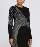 Julie Heat Stone High Slit Formal Dress