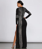 Julie Heat Stone High Slit Formal Dress