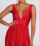 Ellen Deep V Slit Gown