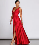 Ellen Deep V Slit Gown