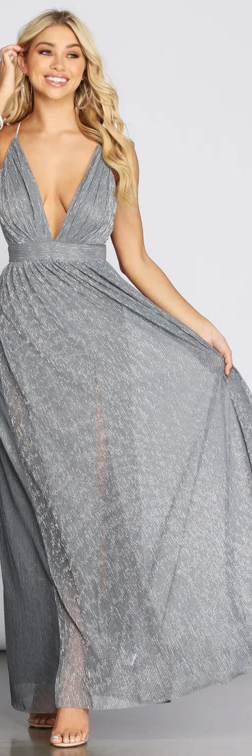Marian Metallic Formal Dress