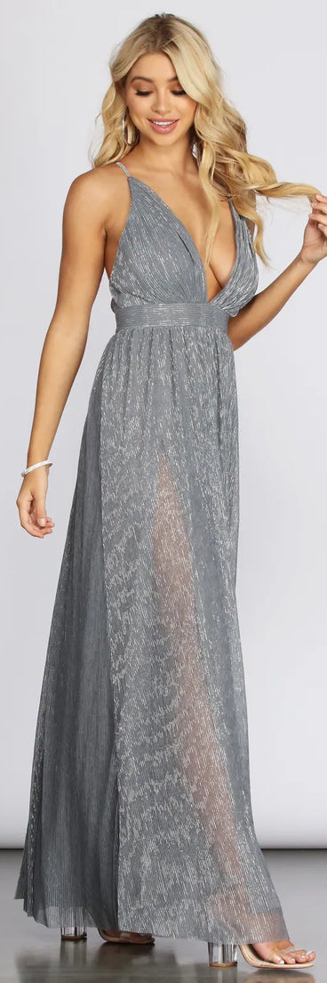 Marian Metallic Formal Dress
