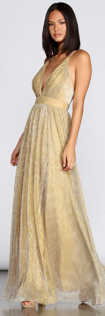 Marian Metallic Formal Dress