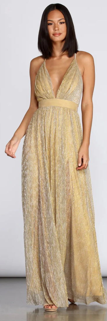 Marian Metallic Formal Dress