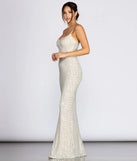 Odessa Sequin Mesh Evening Gown