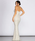 Odessa Sequin Mesh Evening Gown