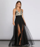 Arya Formal Embroidered Tulle Dress