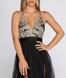 Arya Formal Embroidered Tulle Dress