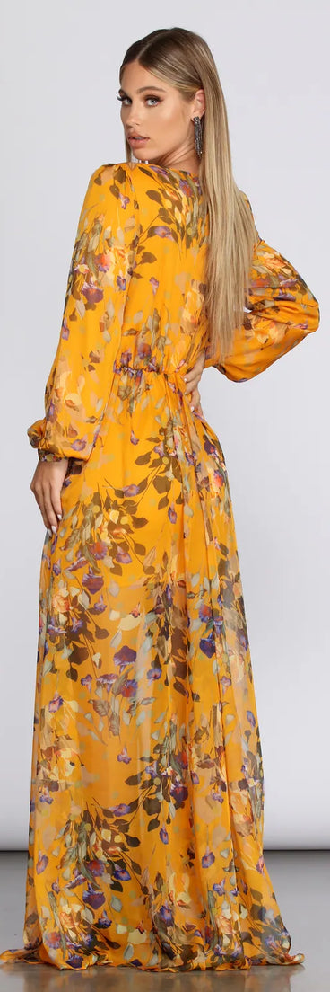 Eliana Formal Plunging Wrap Dress