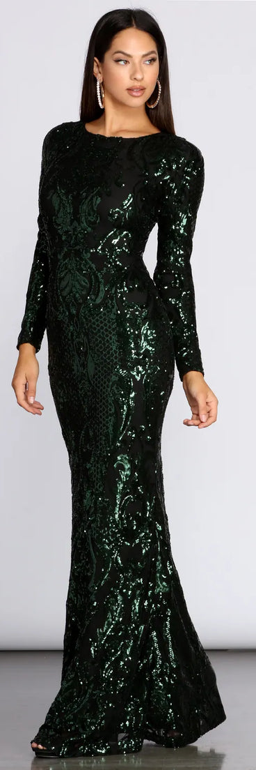 Dalia Sequin Long Dress