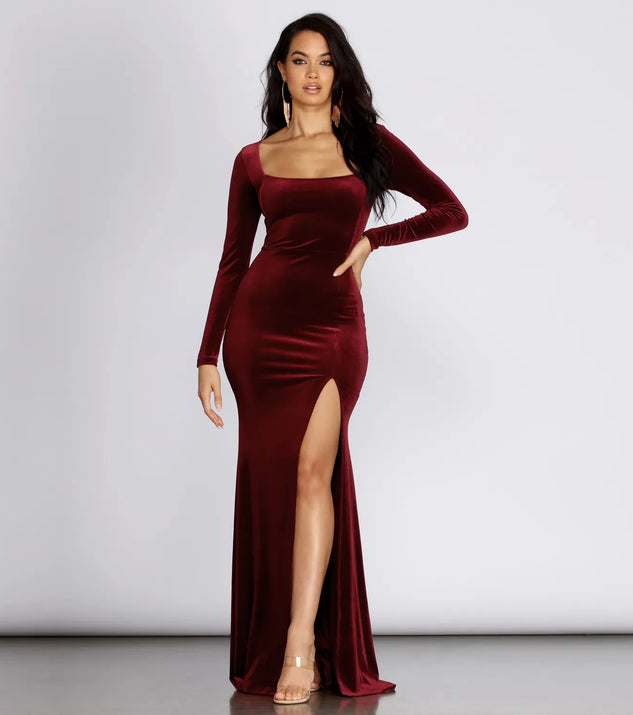 Coretta Velvet Evening Gown