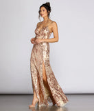 Mckenna Formal Sequin Scroll Dress