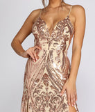 Mckenna Formal Sequin Scroll Dress