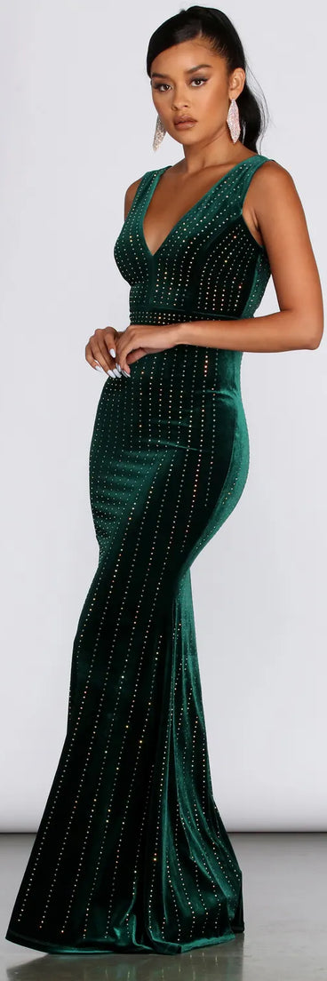 Alexis Formal Heat Stone Dress