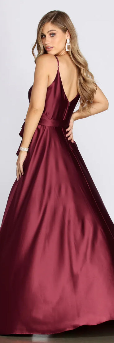 Harlie Formal Satin Sleeveless Dress
