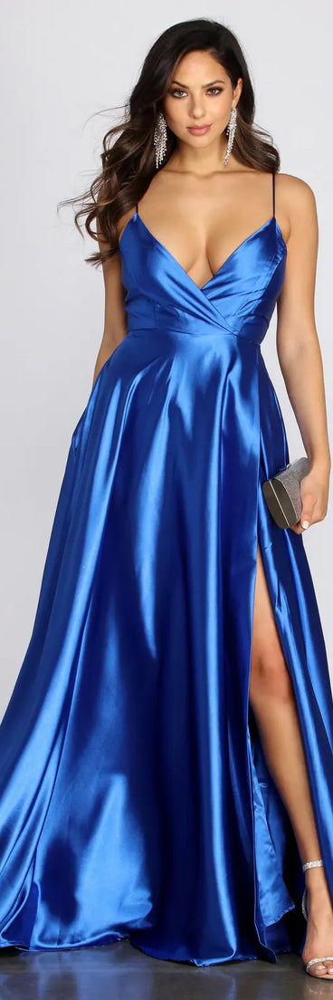 Maddie Formal Satin A-Line Dress