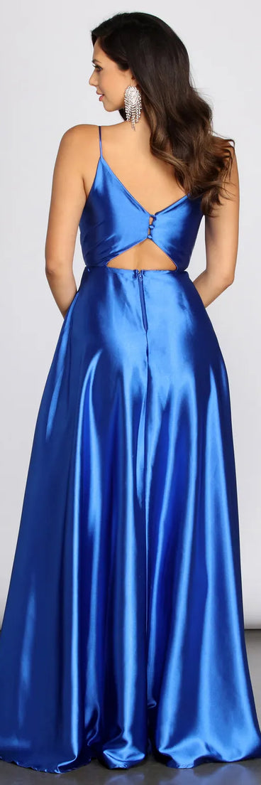 Maddie Formal Satin A-Line Dress