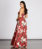 Danya Scuba Floral A-Line Dress