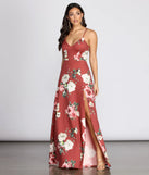 Danya Scuba Floral A-Line Dress