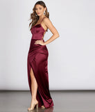 Faye Lace Up Back Satin Dress