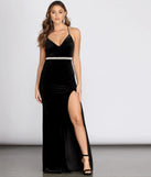 Cami Formal Velvet and Pearl Dress