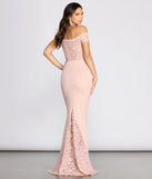 Peyton Off Shoulder Lace Crepe Dress