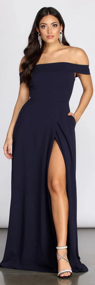 Courtney Formal Crepe A-Line Dress