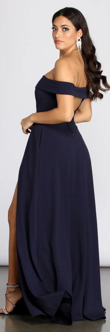 Courtney Formal Crepe A-Line Dress