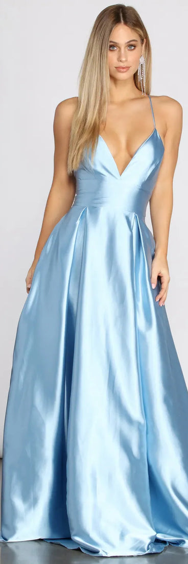 Cate Satin Cross Back Dress