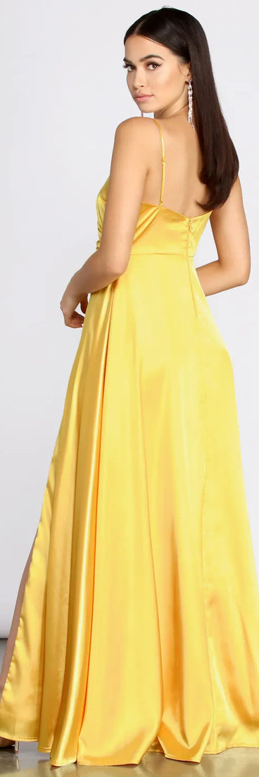 Bonnie Satin A Line Dress