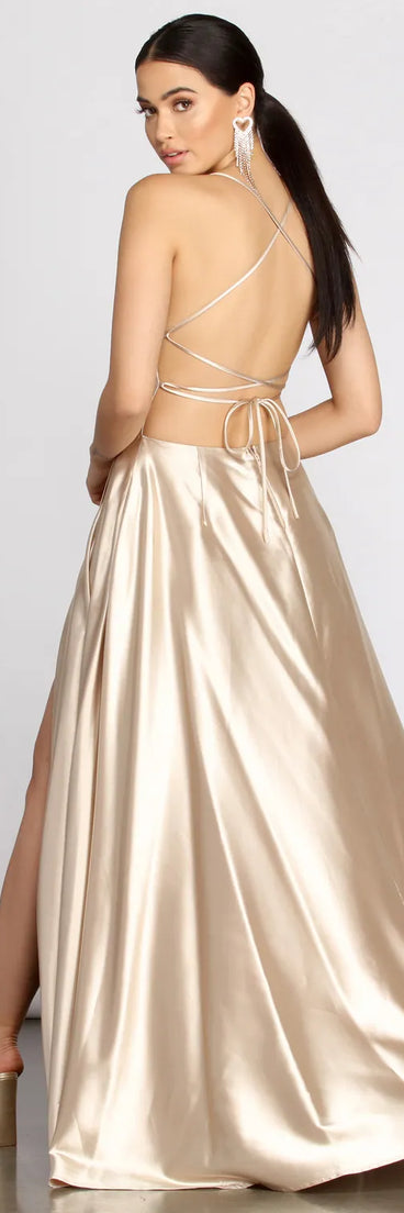 Kaia Satin A-Line Dress