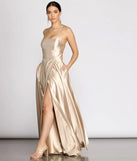 Kaia Satin A-Line Dress