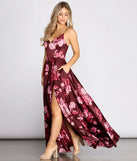 Lhea Satin Floral A-Line Dress