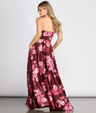 Lhea Satin Floral A-Line Dress