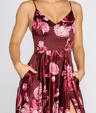 Lhea Satin Floral A-Line Dress