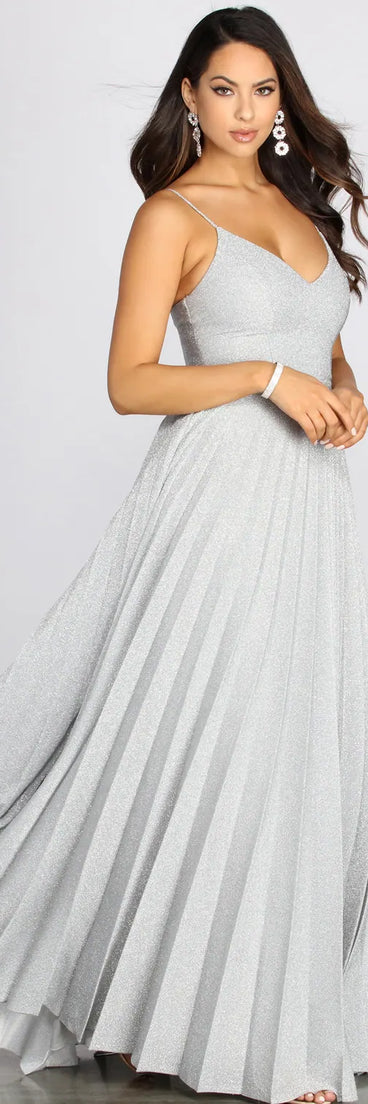 Stacey Lurex Glitter A-Line Dress