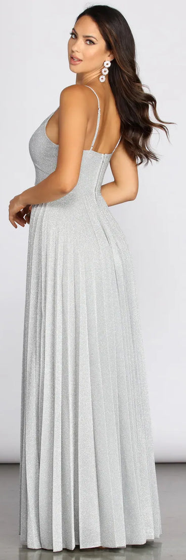 Stacey Lurex Glitter A-Line Dress