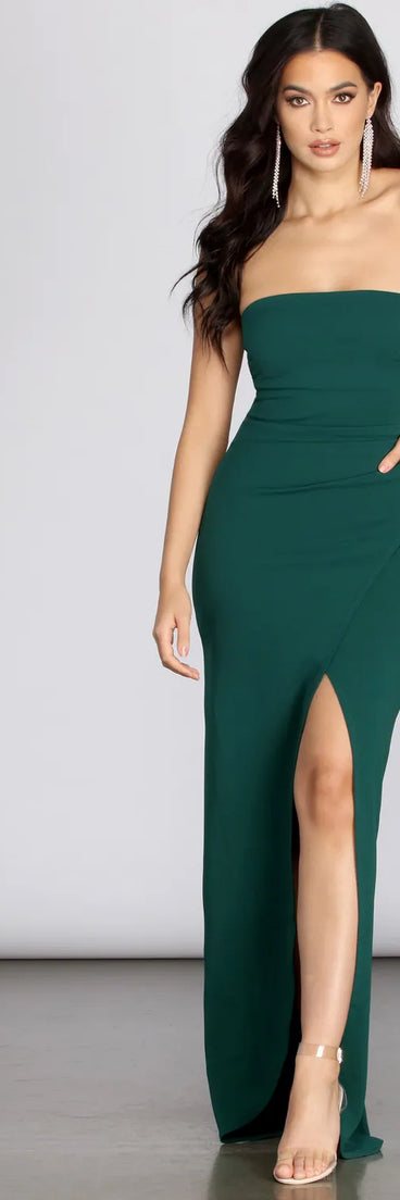 Tasha Strapless Crepe Dress