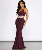 Davia Rhinestone Pretzel Trim Mermaid Dress
