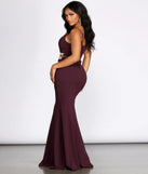 Davia Rhinestone Pretzel Trim Mermaid Dress