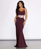 Davia Rhinestone Pretzel Trim Mermaid Dress