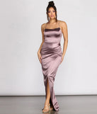Quinn Cross Back Satin Wrap Dress
