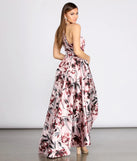 Tatum Satin Floral High Low Dress