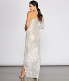 Sage One Shoulder Sequin Dress